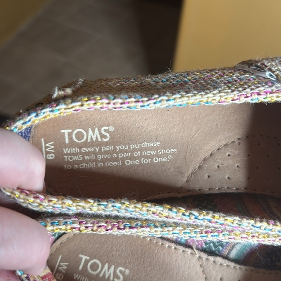 Tom's Classic Multi Burlap Loafer Size 9 - Picture 2 of 6